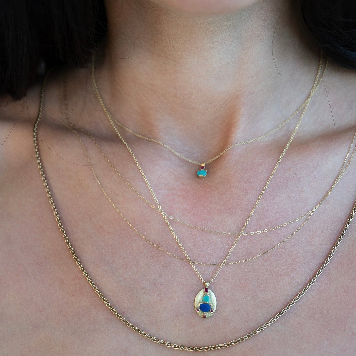 Tara oval pendant