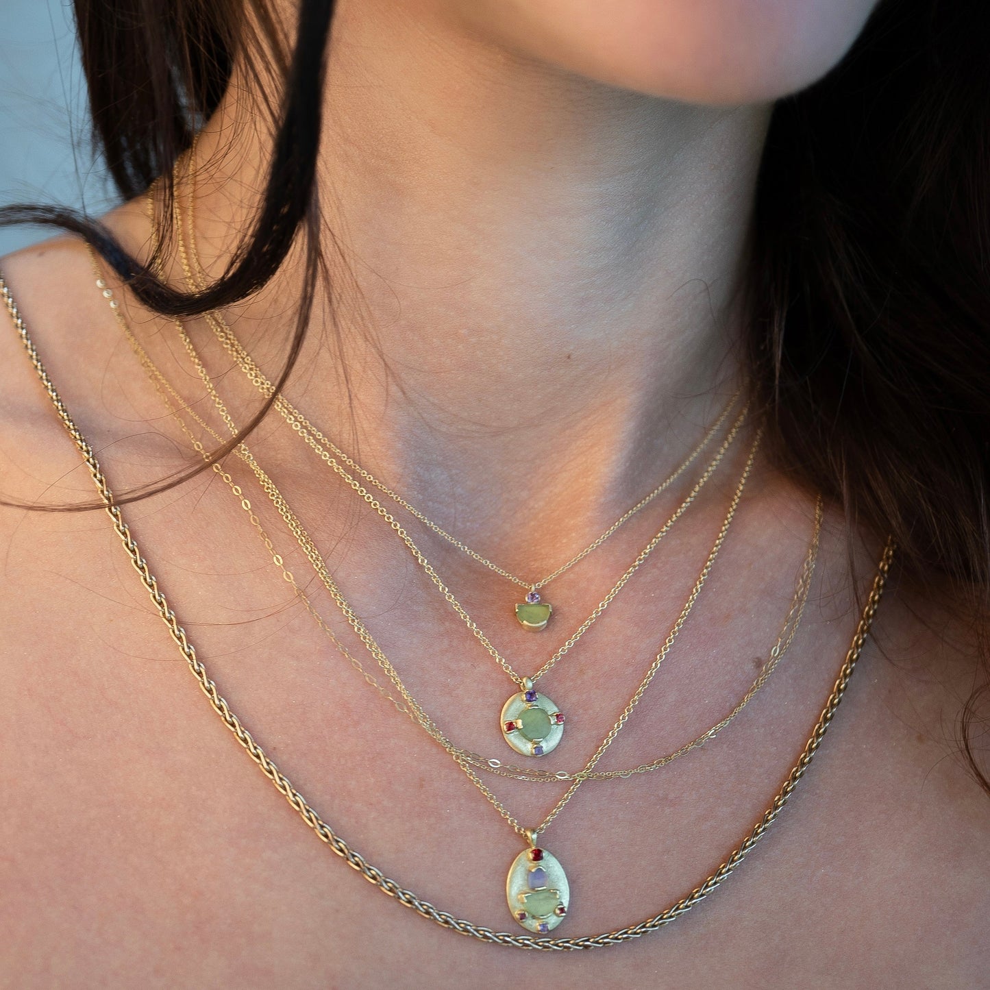 Azita oval pendant