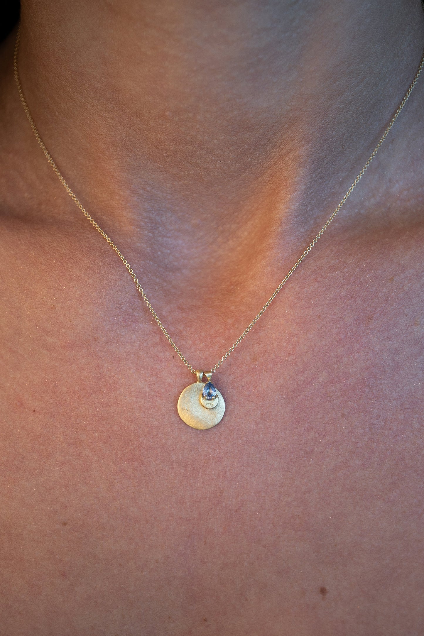 Blue sapphire Roxana pendant