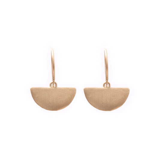 9 carat half moon earrings