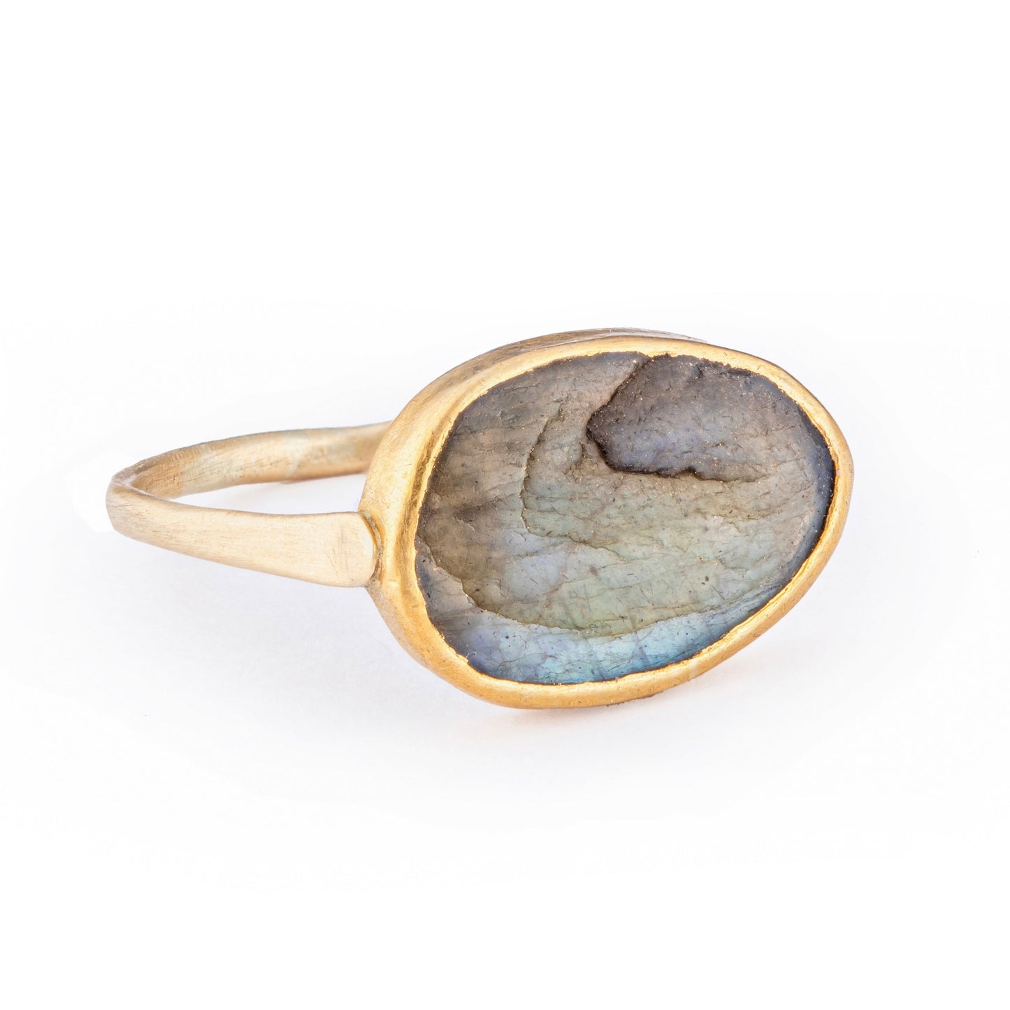 Large Labradorite Protection Ring