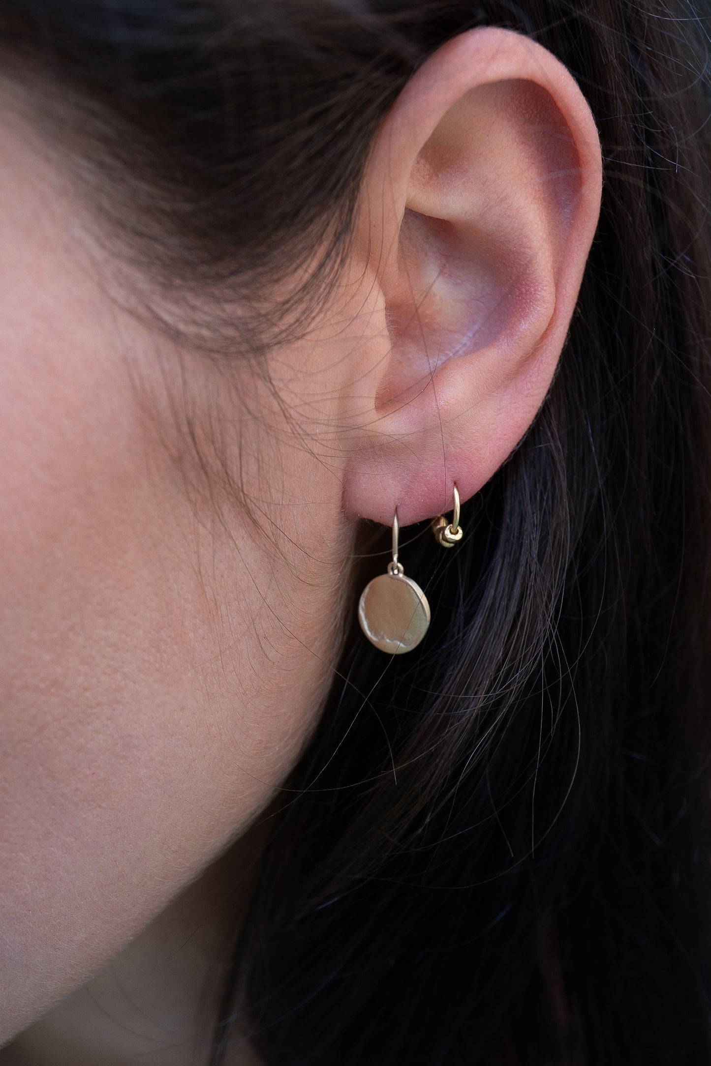 9 carat large selvedge hook earrings